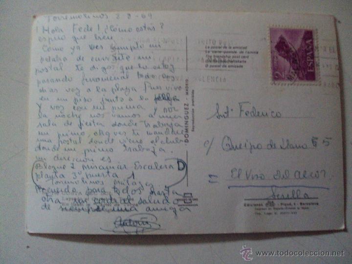 Postales: Postal de 1967 de la costa del sol - Foto 2