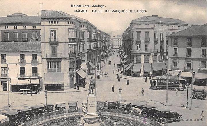 Postales: M&Aacute;LAGA.- CALLE DEL MARQU&Eacute;S DE LARIOS