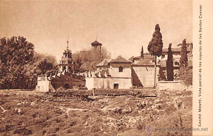 Postales: GRANADA.- SACROMONTE- VISTA PARCIAL DE LAS CUPULAS DE LAS SANTAS CUEVAS