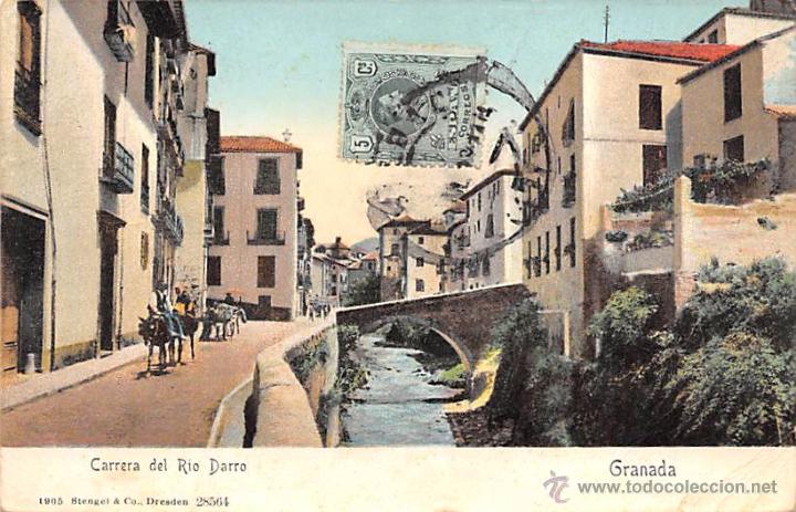 Postales: GRANADA.- CARRERA DEL R&Iacute;O DARRO - Foto 1