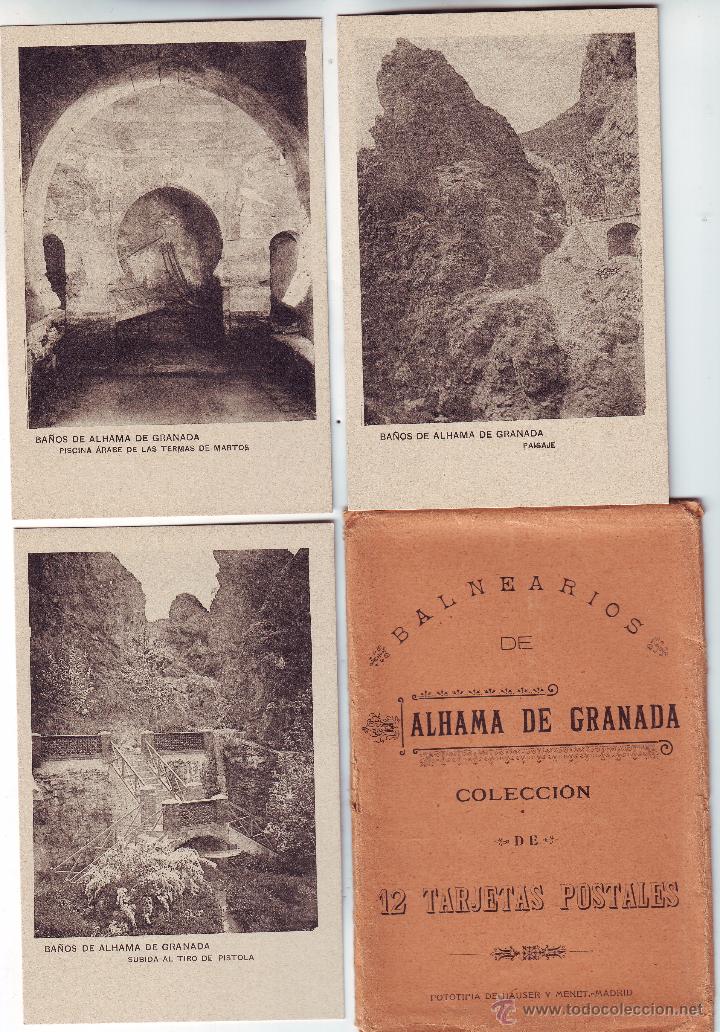 Postales: A-10 ALHAMA DE GRANADA BALNEARIOS COLECCI&Oacute;N DE 11 POSTALES