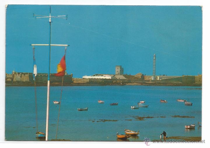 Postales: CADIZ .- CASTILLO S. SEBASTIAN Y FARO .- EDICIONES SICILIA N&ordm; 103