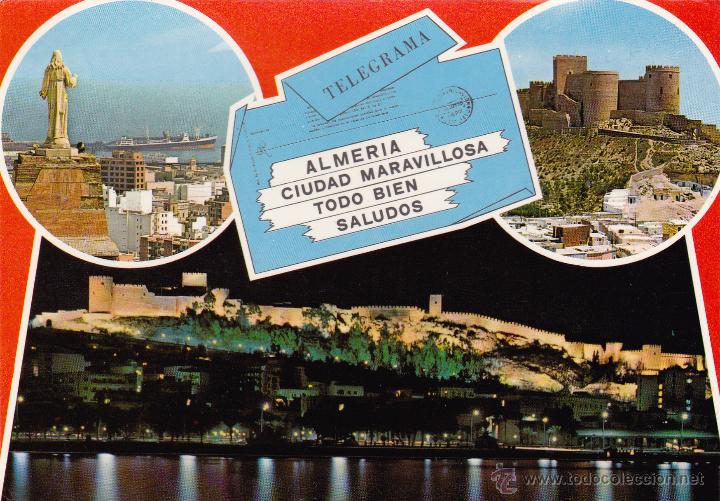 Postales: ALMERIA - TELEGRAMA - ED. GARCIA GARABELLA - N&ordm; 66 - ESCRITA