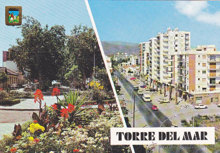 Postales: TORRE DEL MAR - PASEO DE LARIOS Y VISTA PARCIAL- ED. DOMINGUEZ - ESCUDO DE ORO - N&ordm; 23 -SIN CIRCULAR