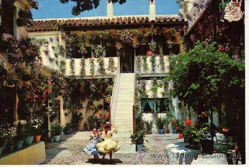 Postcards: MAGNIFICA POSTAL BAILE EN UN PATIO ANDALUZ   SEVILLA