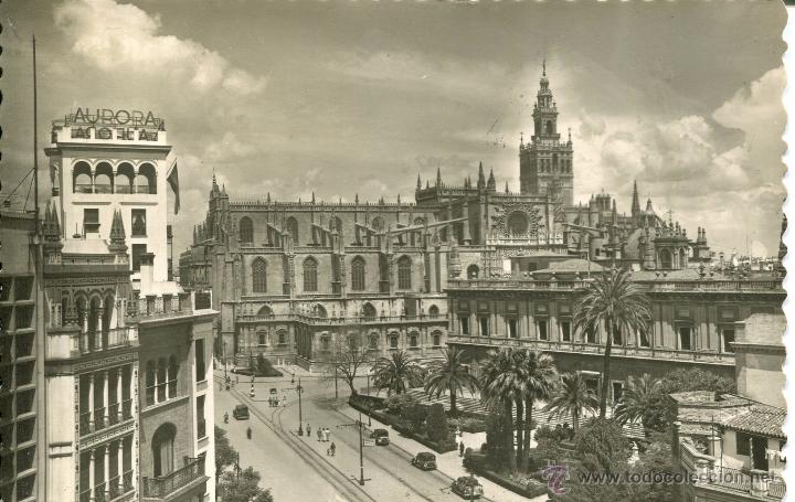 Postales: SEVILLA--AVDA. DE QUEIPO DE LLANO Y JOS&Eacute; ANTONIO.-6-GARRABELLA-RARA