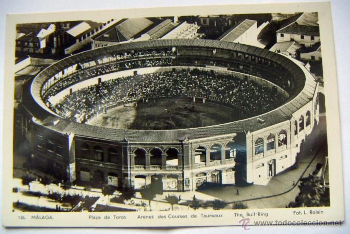 Postales: POSTAL DE MALAGA - PLAZA DE TOROS - FOTOGRAFICA ROISIN n&ordm;136 nueva