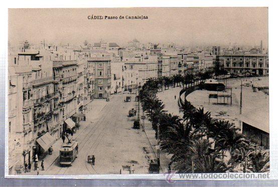 Cartoline: TARJETA POSTAL DE CADIZ - PASEO DE CANALEJAS. HAUSER Y MENET