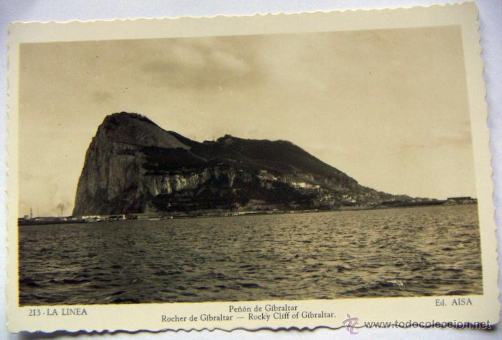 Postales: POSTAL DE LA LINEA PE&Ntilde;ON DE GIBRALTAR Edic.AISA n&ordm; 213
