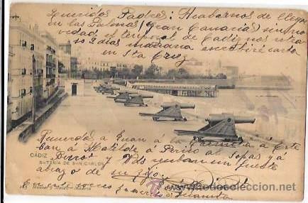 Postkarten: TARJETA POSTAL DE CADIZ - BATERIA DE SAN CARLOS.