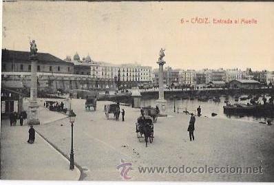 Postkarten: TARJETA POSTAL DE CADIZ - ENTRADA AL MUELLE.
