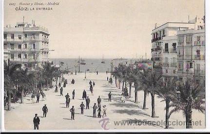 Postkarten: TARJETA POSTAL DE CADIZ - PLAZA DE ISABELL II Y EL PUERTO.
