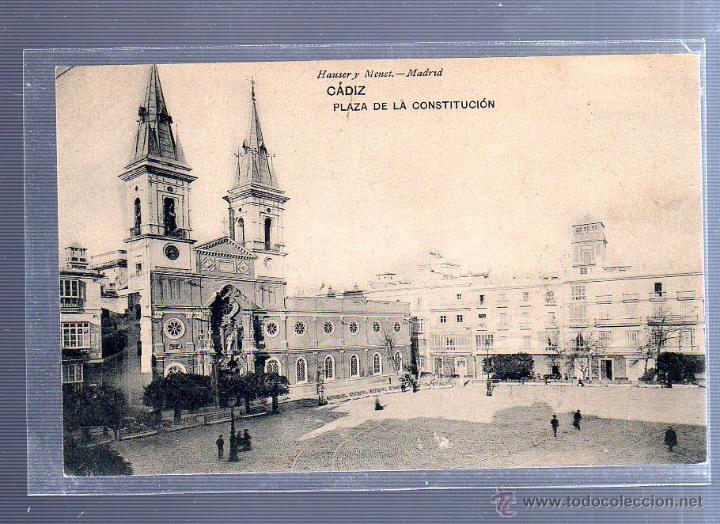 Postkarten: TARJETA POSTAL DE CADIZ - PLAZA DE LA CONSTITUCION. HAUSER Y MENET