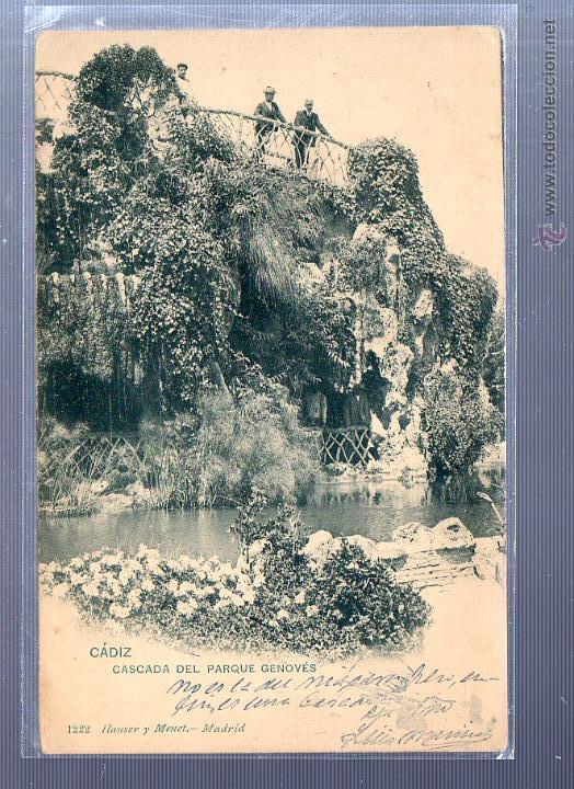 Postkarten: TARJETA POSTAL DE CADIZ - PARQUE DE GENOVES. 1222. HAUSER Y MENET