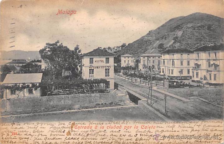 Postales: M&Aacute;LAGA.- ENTRADA A LA CIUDAD POR LA CALETA