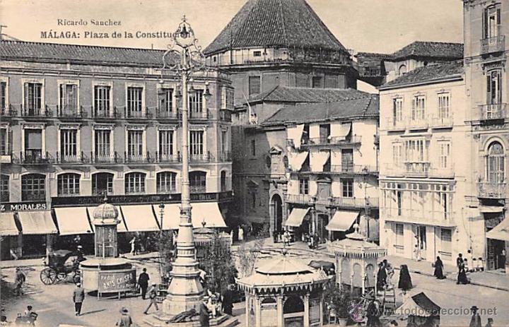 Postales: M&Aacute;LAGA.- PLAZA DE LA CONSTITUCION