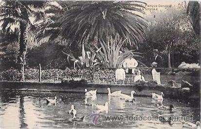 Postkarten: TARJETA POSTAL DE CADIZ. PARQUE GENOV&Eacute;S, LA GRUTA.