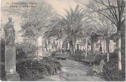 Postkarten: TARJETA POSTAL DE CADIZ. PLAZA DE MINA. HAUSER Y MENET.