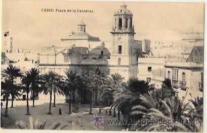 Postkarten: TARJETA POSTAL DE CADIZ. PLAZA DE LA CATEDRAL.