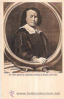 Postkarten: TARJETA POSTAL DE CADIZ. IGLESIA CAPUCHINOS. RETRATO DE MURILLO (1618-1682).