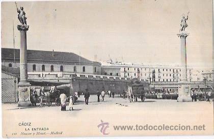 Postkarten: TARJETA POSTAL DE CADIZ. LA ENTRADA. HAUSER Y MENET.