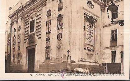 Cartoline: TARJETA POSTAL DE CADIZ. IGLESIA DE SAN FELIPE NERI. MONUMENTO NACIONAL.