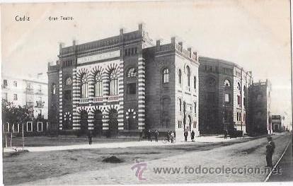 Cartoline: TARJETA POSTAL DE CADIZ. GRAN TEATRO.