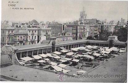 Postkarten: TARJETA POSTAL DE CADIZ. PLAZA DE ABASTOS.