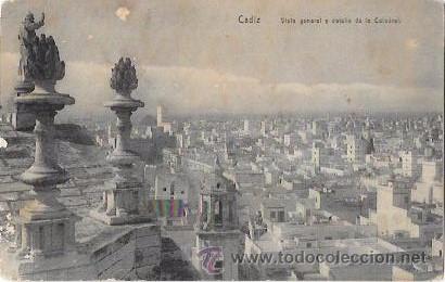 Postkarten: TARJETA POSTAL DE CADIZ. VISTA GENERAL Y DETALLE DE LA CATEDRAL.