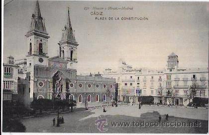 Postkarten: TARJETA POSTAL DE CADIZ. PLAZA DE LA CONSTITUCI&Oacute;N. HAUSER Y MENET.