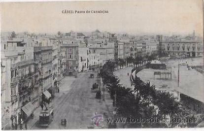 Postkarten: TARJETA POSTAL DE CADIZ. PASEO DE CANALEJAS.