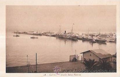 Postkarten: TARJETA POSTAL DE CADIZ. MUELLE REINA VICTORIA.
