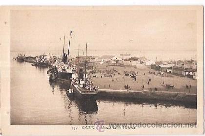 Postkarten: TARJETA POSTAL DE CADIZ. MUELLE REINA VICTORIA.