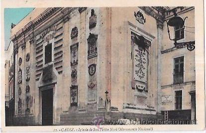 Postkarten: TARJETA POSTAL DE CADIZ. IGLESIA DE SAN FELIPE NERI (MONUMENTO NACIONAL)