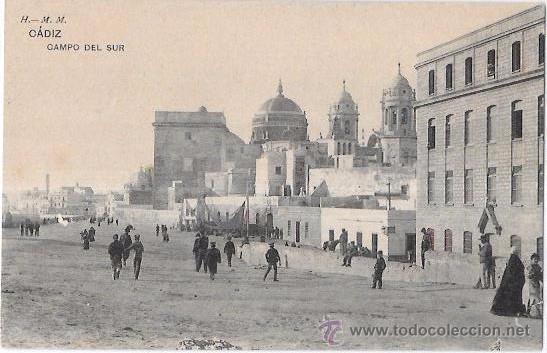 Postkarten: TARJETA POSTAL DE CADIZ. CAMPO DEL SUR. HAUSER Y MENET.