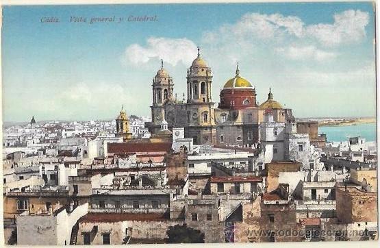Postkarten: TARJETA POSTAL DE CADIZ. VISTA GENERAL Y CATEDRAL.