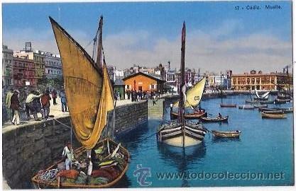 Postkarten: TARJETA POSTAL DE CADIZ. EL MUELLE.