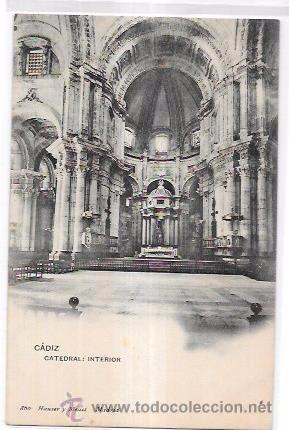 Postkarten: TARJETA POSTAL DE CADIZ. CATEDRAL. INTERIOR. HAUSER Y MENET.