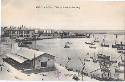 Postkarten: TARJETA POSTAL CADIZ. GOBIERNO CIVIL ET PUNTA SAN FELIPE.