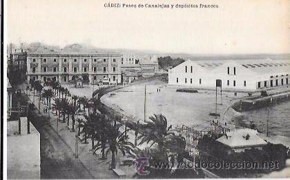 Postkarten: TARJETA POSTAL DE CADIZ. PASEO DE CANALEJAS.