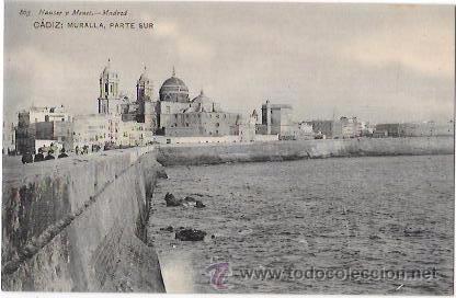 Postkarten: TARJETA POSTAL DE CADIZ. MURALLA PARTE SUR.