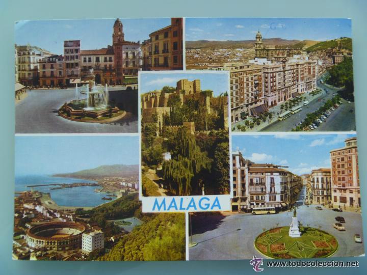 Postales: POSTAL DE MALAGA , VISTAS VARIAS . CIRCULADA CON SELLO DE FRANCO