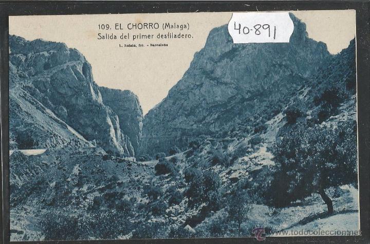 Postales: EL CHORRO - MALAGA - 109 - SALIDA DEL PRIMER DESFILADERO - ROISIN - (40891)