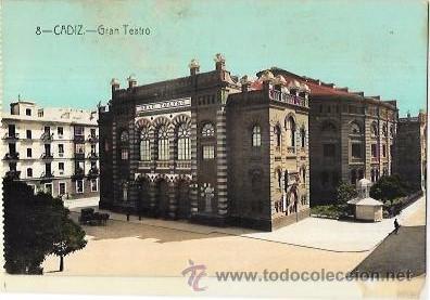 Postkarten: TARJETA POSTAL DE CADIZ. GRAN TEATRO.