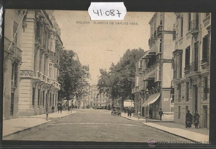 Postales: MALAGA - ALAMEDA DE CARLOS HAES - FOTOTIPIA HAUSER Y MENET - (41087)