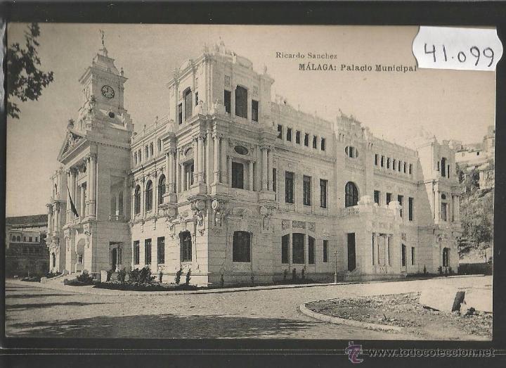 Postales: MALAGA - PALACIO MUNICIPAL - FOTOTIPIA HAUSER Y MENET - (41099)