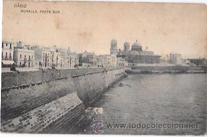 Cartoline: TARJETA POSTAL DE CADIZ. MURALLA, PARTE SUR.