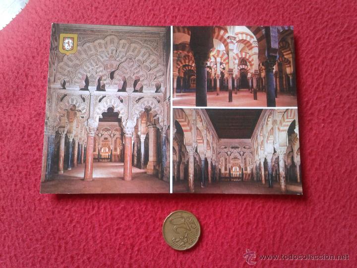 Postales: TARJETA POSTAL POST CARD CORDOBA LA MEZQUITA INTERIOR LABERINTO DE COLUMNAS Y EL MIHRAB AL FONDO VER