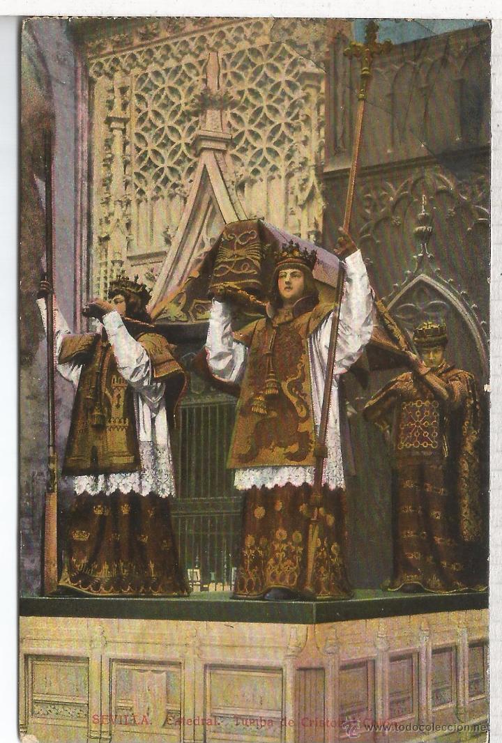 Postales: SEVILLA CATEDRAL ESCRITA - Foto 1