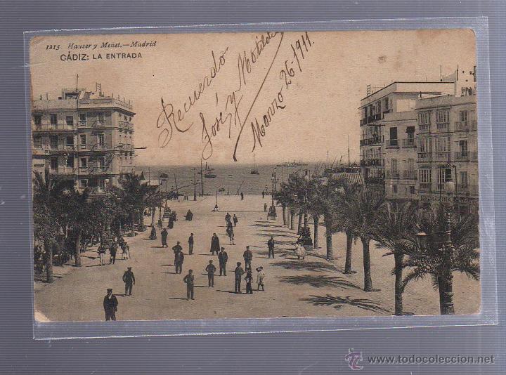 Cartoline: TARJETA POSTAL DE CADIZ - LA ENTRADA. 1215. HAUSER Y MENET